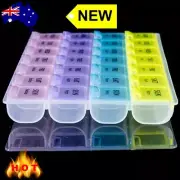 Pill Box Medicine Organizer Dispenser Box Case Container Storage Holder Weekly