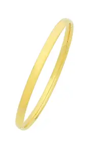 9kt Yellow Gold Golf Plain Bangle