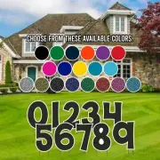 24” Solid Numbers Set, 10pc Yard Art in KG Font, Includes Stakes