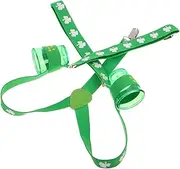 [LIFKOME] St. Patrick's Day Festive Green Elastic Suspender with Clip Men's Women's Party Accessory St. Patrick's Day Costumes Supplies