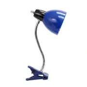 17 In. Blue Clip On Clamp Light, Reading, Desk Lamp