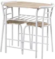 OSJ Round Dining Set, 3-Piece Set, Dining Table, Dining Table, 2 Chairs, Width 27.6 inches (70 cm), Compact Size, 2 Seater, Stylish, New Life