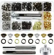 200 Sets Grommet Tool Kit, 0.24Inch/6mm Grommets Eyelets with 3Pcs Installation