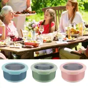 Portable Porridge Bowl Round Shape Lunch Box Bento Box Food Containers for Kids