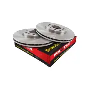 Pair Front Protex Disc Brake Rotors for Mercedes Benz 300 500 SL500 R129 W140