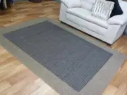 Flat-weave Evalasting Black Coffee Floor Rugs & Door Mats Rubber Backed