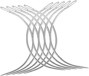 TOKIDNY 100pcs C-shaped Needle Spiral Needle Hand Sewing Curved Upholstery Kit Top Sewing