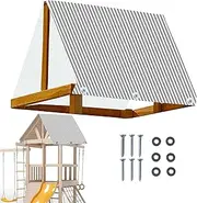 Rissunkv Swing Canopy Replacement Cover | 43x90 Inch Patio Swing Canopy Replacement | Playground Equipment Parts for Picnic Fishing Patio Jungle House Yard Tree Discovery