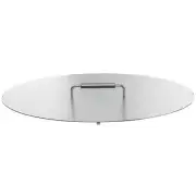 Breeo Wood Fire Pit Lid Round Ergonomic-Handle Weather-Resistant Stainless Steel