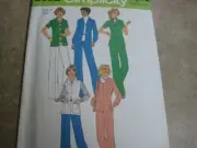 Uncut, FF / Simplicity 8032 / Misses Shirt-Jacket Vest and Pants / Sz 16 /