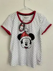 NEW Peter Alexander Size S Women’s Girls Disney Mickey Christmas Top RRP$59.95