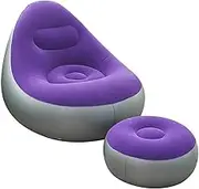 Inflatable Sofa,Ultra Soft Lazy Sofa,Blow Up Lounger Chair,Folding Air Sofa,for Beach,Party, Hiking, Camping or Picnic,Living Room,Bedroom,Inflatable Reclining Lounger(Purple)