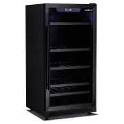 Husky Riserva 240L Dual Zone Wine Fridge in Black HUSWS72DMBZY