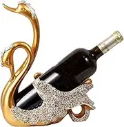 Luxury Swan Wine Rack - Innovative Swan Ornaments, Elegant Wine Cabinet Crafts, Perfect for Desktop Decoration in Living Room or Office(Gold)