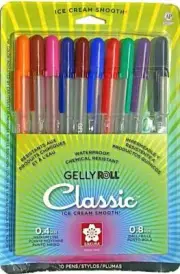 SAKURA GELLY ROLL 10 CLASSIC 0.4mm 0.8mm ICE CREAM SMOOTH~CODE37460-B13