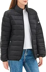 [alpine swiss] Amy Womens Lightweight Puffer Jacket Water Resistant Down Alternative Packable Coat