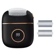 Electric Foot Grinder, Digital Display Electric Foot File USB Rechargeable,Foot Callus Remover with 2 Grinding Heads-Black