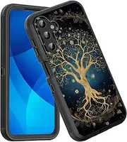 [GFEWYTJYJ] for Galaxy A14 5G Case,Shockproof 3-Layer Full Body Protection Rugged Heavy Duty High Impact Hard Cover Case for Samsung Galaxy A14 5G 6.6" 2023,Aesthetic Tree of Life