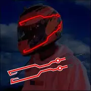 2Pcs Motorcycle Under Glow Helmet Lights Strip Kit For Harley Honda BMW Suzuki.