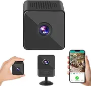 Mini Spy Camera for Home, Hidden Cameras Wireless WiFi Security Camera Nanny Cam Indoor Surveillance Camera, Small Secret Camera with Smart Audio, Motion Detection, Night Vision - Black