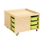 Jooyes Preschool Activity Play Table with 12 Storage Bins