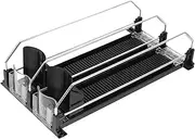 CRILSTYLEO Fridge Drinks Dispenser Organizer Pusher Drinks Dispenser for Refrigerator Smooth Slide Tray