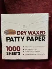 NEW! Cabela’s 1000 Count Dry Waxed Patty Paper Storing/Freezing 5.5x5.5 Sealed