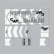 CW - California Shaker - White on Clear decal set - old school bmx