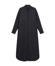 flannel shirt dress P,S charcoal mixture