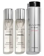 [CHANEL] ALLURE HOMME SPORT Twist and Spray Refillable Bottle 3 x 20 ml − Cologne