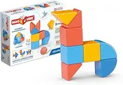 'Geomag - Magicube 1+ Shapes - Magnetic Blocks for Kids - 3 Colours and Shapes - 9 Cubes - 100% Recycled Plastic