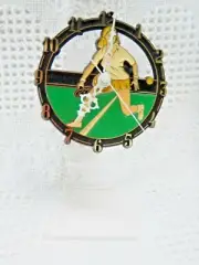 Lady Tennis Player (4") Dial Desk Clock (Battery Operated)(Acrylic Stand)