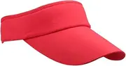 [Healvian] Unisex Adjustable Sun Visor Hat for Summer Outdoor Sports Lightweight Tennis Cap for Beach Hiking and Golf Red