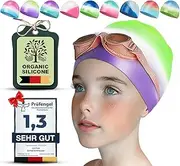 Silicone Swimming Cap Waterproof Stretchy for Long and Short Hair 1-2 Pieces