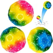 Moon Ball, Mini Jump Ball, Rainbow Moon Ball, Jump Ball, 6.6 cm Super High Bouncing Lightweight for Children, Jumping Ball, Bouncy Balls, Interactive Toy for Stress Relief (B)