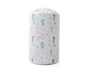 Storage Bag Large Capacity Breathable Lightweight Round Bottom Drawstring Quilt Bag for Home -B