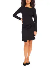 Karen Kane Pleated Faux Wrap Dress
