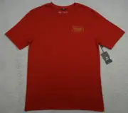 Brixton Mens T Shirt Size Medium Burgundy Short Sleeve Premium Fit Graphic Print