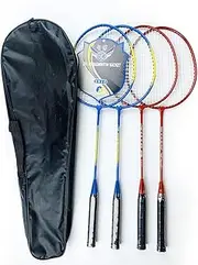 LEDON Professional Badminton Racquet Set 4 Player Racket Shuttlecock Net Bag DF