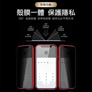 iPhone 7 8 防窺全包雙面玻璃磁吸殼防摔手機保護殼 黑色款(iPhone8手機殼 iPhone7手機殼)