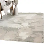 Catzon Modern Rug Fluffy Geometric Washable Non-slip Carpet for Living Room-U