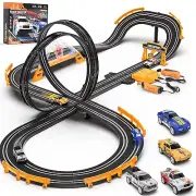 Slot Car Race Track Sets with 4 Slot Cars, Electric Race Car Track Include Sl...