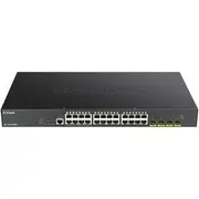 D-Link DGS-1250-28XMP 28-Port Gigabit Smart Managed PoE Switch with 24 RJ45 and 4 SFP+ 10G Ports