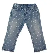 Vigoss The Jagger Capri Jeans Stars Print Girl's Stretch Size 6