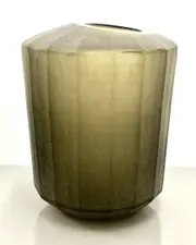 BIDKhome Vase Long Vertical Flat Cut Stone Finish