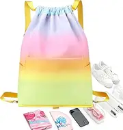 Beach Bag - Drawstring Backpack for Men Women,Portable Tote Sandproof Foldable Backpack for Gym Sports Casual Water Sports Travel