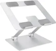 Amazon Basics Ergonomic and Foldable Laptop Stand for Desk, Adjustable Riser, Fi