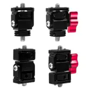Cold Shoe Mount Adapter 1/4 Quick Release 360 Swivels Camera Tripods for Mic