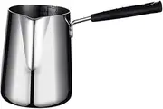OFFSCH 1Pc Deep Frying Pot Stainless Steel Fryer with Scale Practical Frying Pan for All Stove Types Design Kitchen Helper Silver