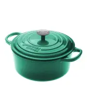[Gourmet Kitchen] Cast Iron 24cm Casserole in Eden Green